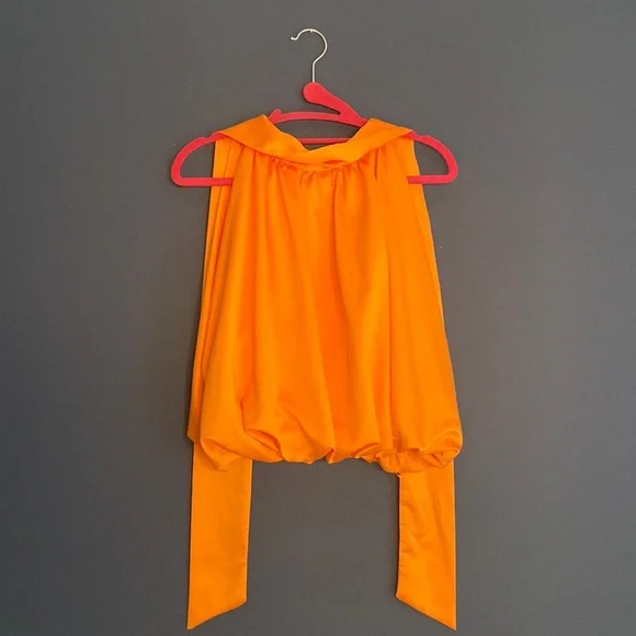 Zara Orange Top with Straps - Picture 3 of 4